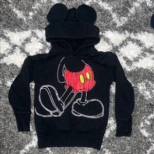 Disney parks Mickey Mouse Kids Black Hoodie with Ears - Small